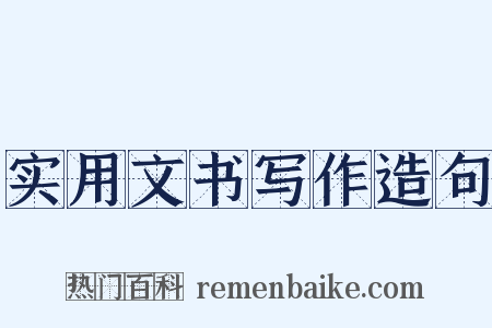 实用文书写作造句是什么意思的图片